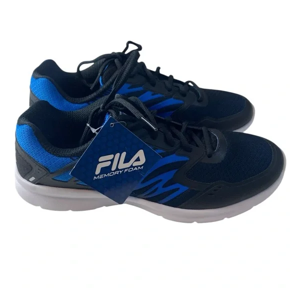 New Fila Men's Memory Finition 7, Black/Blue Size 10.5 - Picture 5 of 8